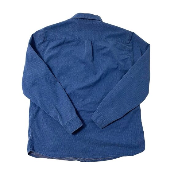 Carbon2Cobalt Textured Stitch Button Down Long Sleeve Shirt Blue size Large - Picture 3 of 5